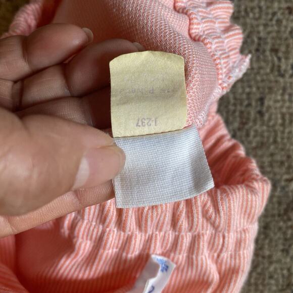 Vintage Carter's Orange White Outfit Set 2 Pieces Top & Short Size 3-12 Months - Picture 3 of 4